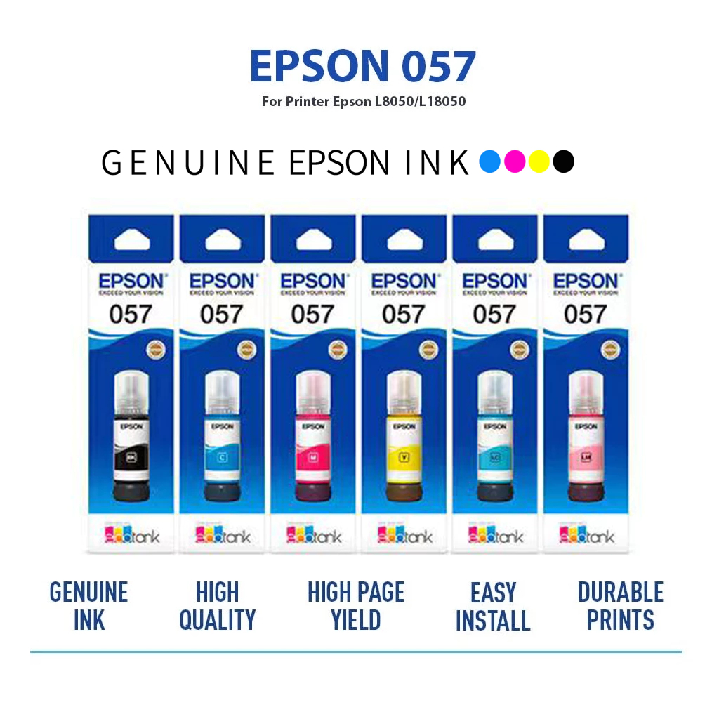 Epson 057 Ink, 6 Colors Available Compatible with L8050/L18050/L8100 Printers