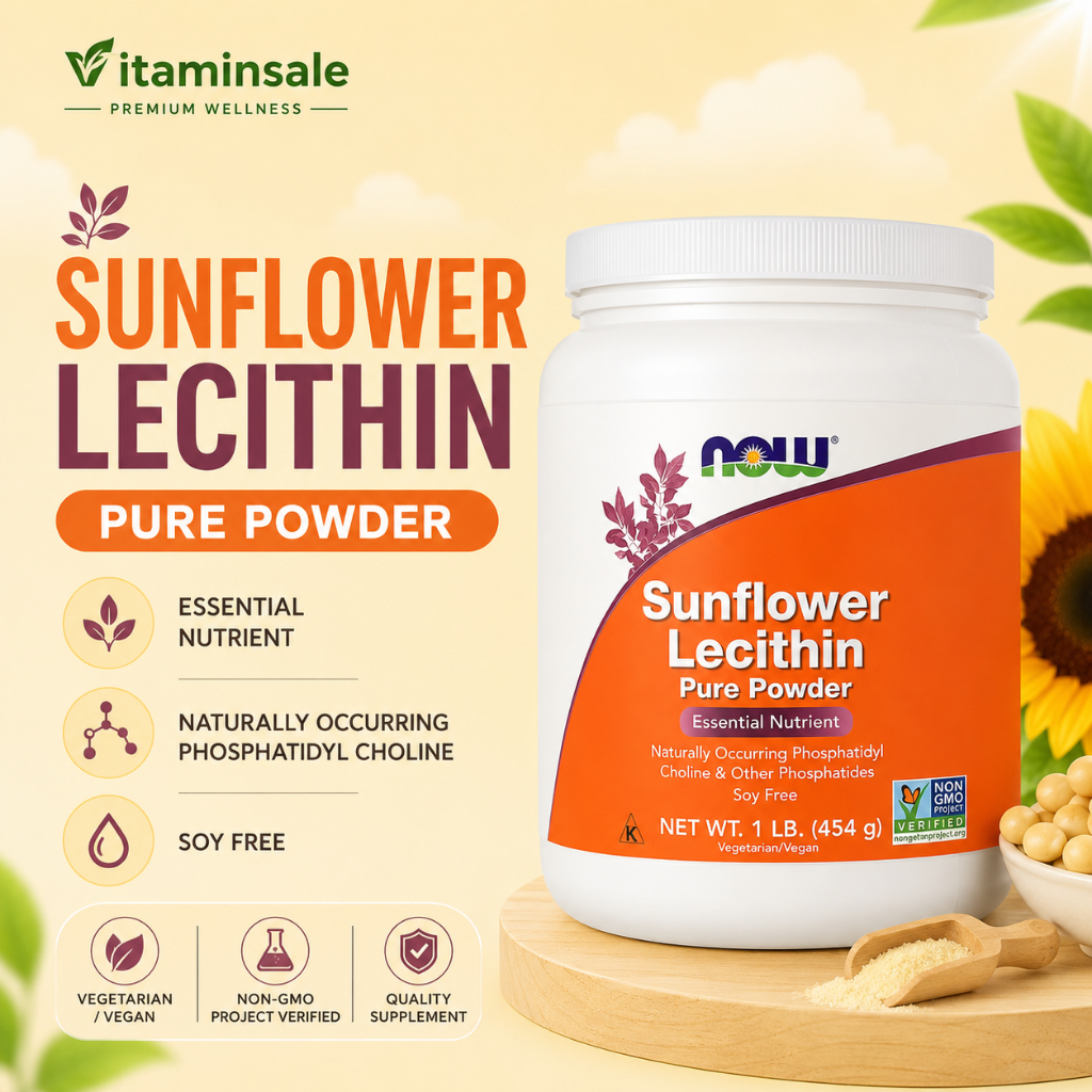 Now Foods Sunflower Lecithin Pure Powder 454g