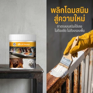 LX Hausys สีน้ำสีโลหะ สีกันสนิม 1000g สำหรับเหล็ก รั้ว ประตู หลังคา กันน้ำ ไม่ซีดจาง ทนต่อแสงแดด