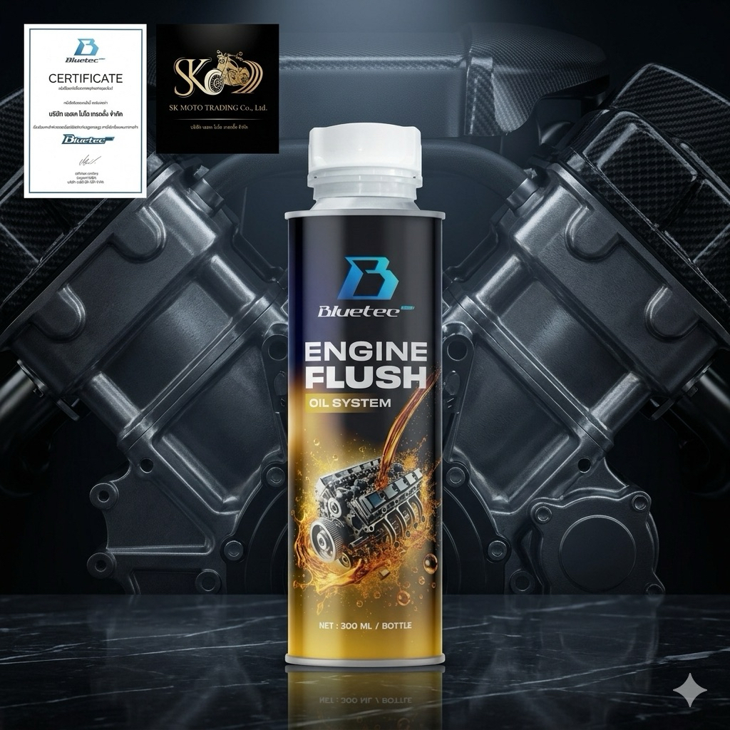 Bluetec ฟรัชชิ่ง 300 ml. FLUSH ENGINE ล้าง&เคลือบป้องกันเครื่องยนต์