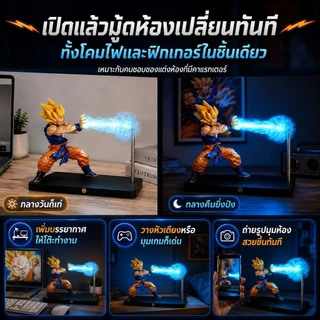 โคมไฟฟิกเกอร์อนิเมะ LED เอฟเฟกต์พลังแสง ชาร์จ Type-C ไฟตั้งโต๊ะ ของตกแต่งห้อง ของสะสม ของขวัญสำหรับแฟนอนิเมะ
