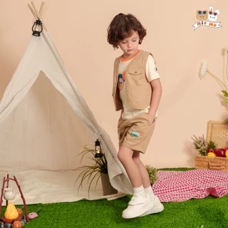 Mix Me เสื้อยืด เสื้อกั๊ก กางเกงขาสั้น ลายกล้อง ผ้า Cotton เด็กชาย อายุ 1-7ปี เสื้อผ้าเด็ก รุ่น 400500/400501/400504