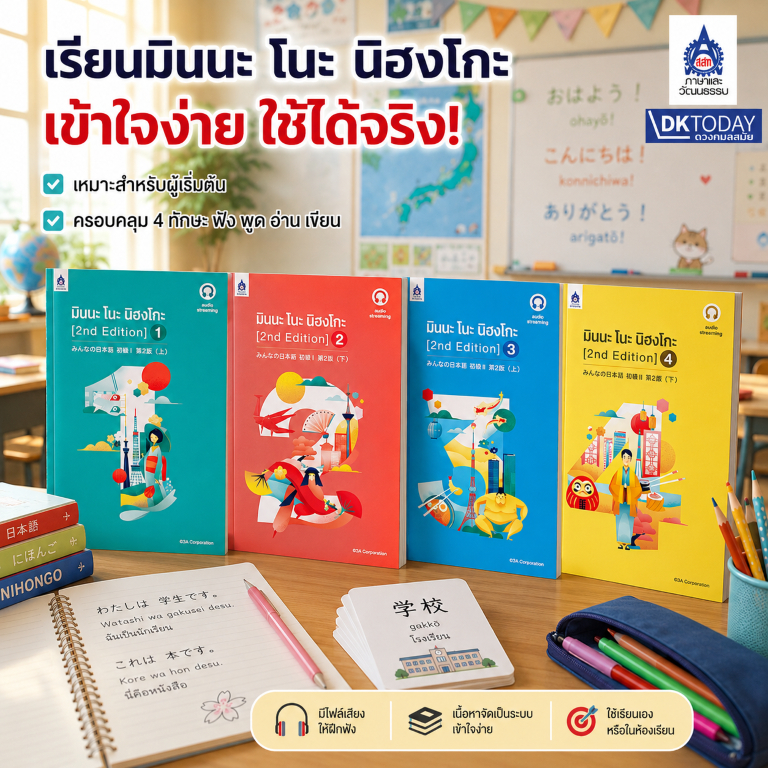 DKTODAY หนังสือ SET มินนะ โนะ นิฮงโกะ 1-4  (2nd Edition) ฉบับ Audio Streaming
