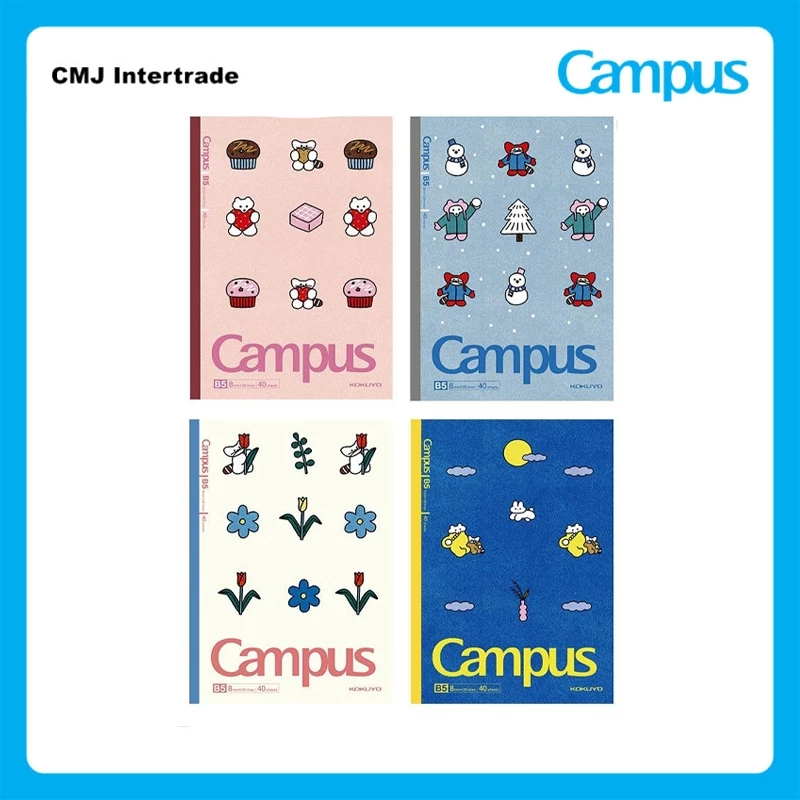 KOKUYO Campus Illustrator Notebook ขนาด B5 40 แผ่น สมุดปกลวดลาย ขนาด B5 สมุดโน้ต สมุดบันทึก Kawabe Shion