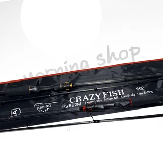 [ส่งฟรี] คันตีเหยื่อปลอม กราไฟท์ Ashino Crazy-fish เครซี่ฟิช [ รุ่นใหม่ 2026 ]