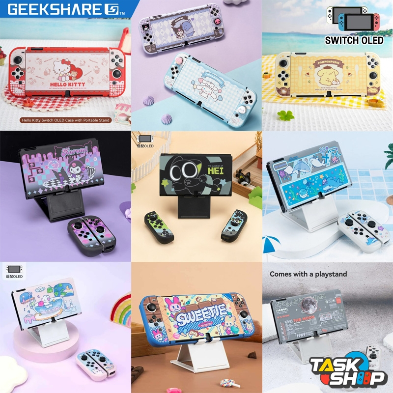 ส่งทันที⚡️GeekShare Switch Oled Protective Case เคสกันรอย คุณภาพดี ลายน่ารัก 13 แบบ