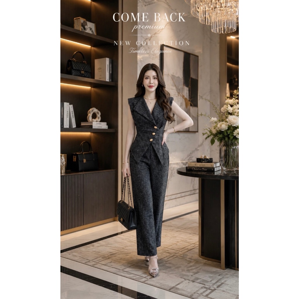 COMEBACK Set เสื้อ ตัวเสื้อคอวี