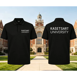 เสื้อโปโลผ้าฝ้าย 100% สำหรับ unisex ลายมหาวิทยาลัยเกษตรศาสตร์ KU ดีไซน์เก๋ แขนสั้น พร้อมส่ง