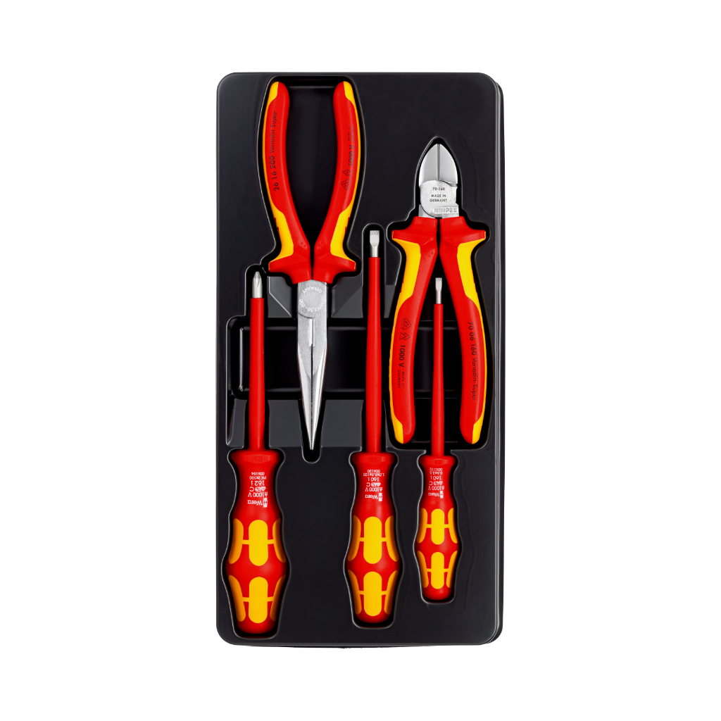 KNIPEX Tool Set w/Screwdrivers VDE ชุดคีมและไขควงหุ้มฉนวนกันไฟฟ้า รุ่น 002013