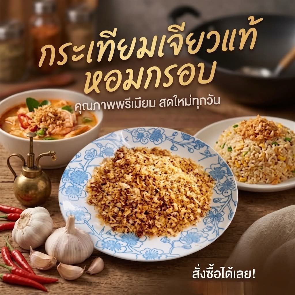 กระเทียมเจียว Crispy Fried Garlic หอมๆ กรอบ ใหม่ไม่เหม็นหืน