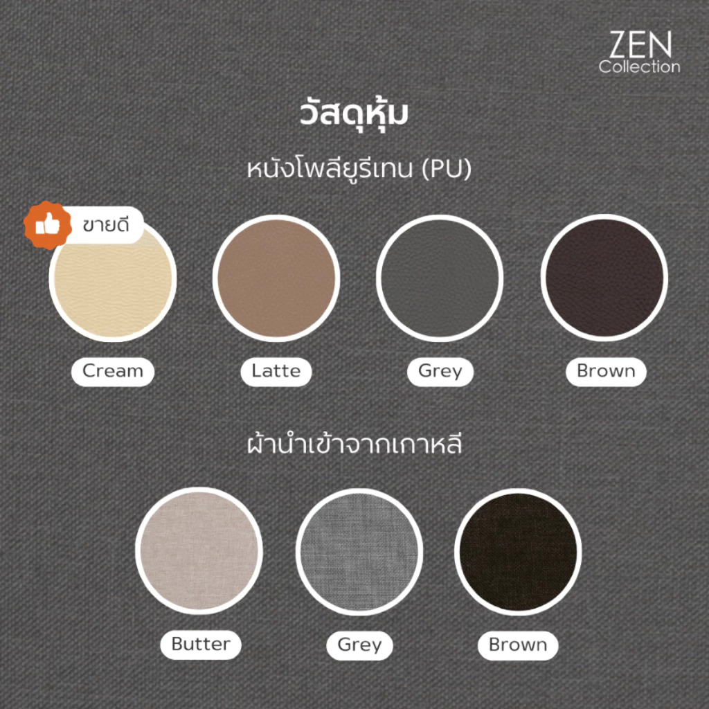 ZEN Collection เตียงนอนพร้อมหัวเตียง 6ฟุต/5ฟุต/3.5ฟุต Winston Bedding Frame thumbnail 7