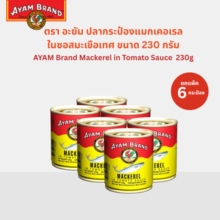 อะยัม ปลากระป๋องแมกเคอเรลในซอสมะเขือเทศ 230 กรัม Pack 6