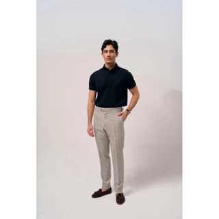[CODE20%ทักแชท] The Finery Polo โปโล สีดำ Black | ผ้า Cotton 100% | ปก Italian Spread | Slim Fit | ปักโลโก้กวาง