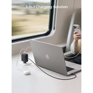 AUKEY PA-C12 Comet Reel 67W GaN Fast Charger พร้อมสาย USB-C ในตัว ขาปลั๊กไทย