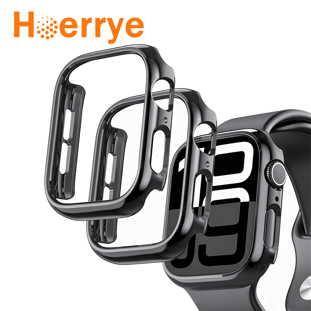 2 Pack Hoerrye กล่องนาฬิกา ไม่มีหน้าจอ Apple Watch Series S11/S10/S9 46ม 42ม ฝาครอบป้องกันโดยรวมกันกระแทกบางเฉียบ กันรอย