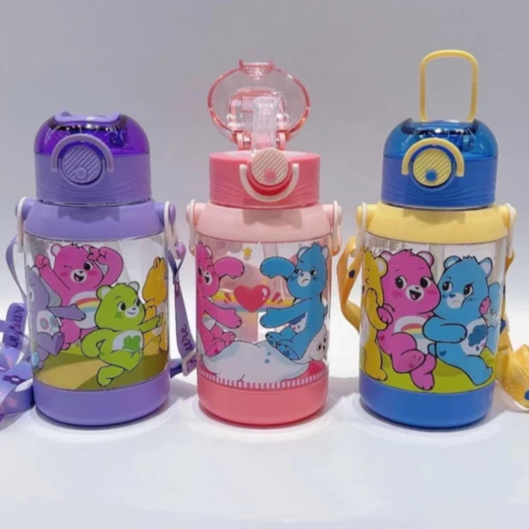 (พร้อมส่งจากไทย) กระติกน้ำ carebears กระบอกน้ำ ใส่น้ำ ฝาเด้ง พร้อมสายสะพาย