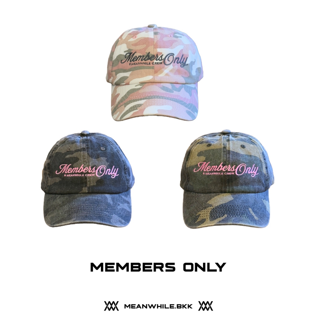 MW Cap หมวกแก๊ปแบบปัก ผ้าหมวกสีฟอก วินเทจ