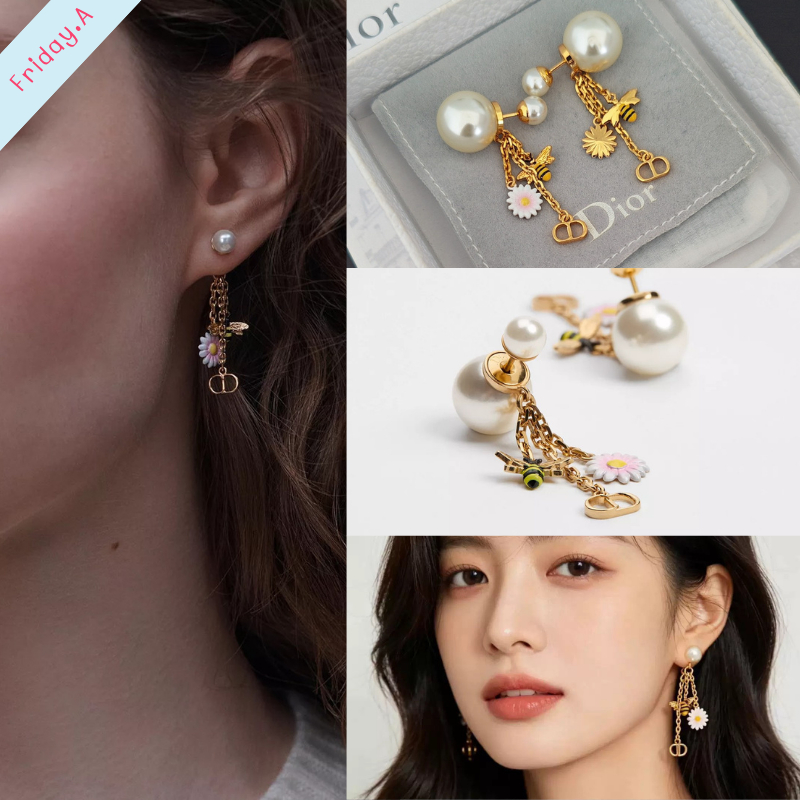 (D196) ต่างหู D Daisy [มาใหม่ชนช้อป!] สวยตาแตก ดีเทลน่ารัก สวยตรงปก 100% ไม่ต้องลุ้น♡