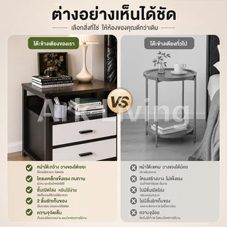 ✨โครงเหล็ก✨Ark โต๊ะข้างเตียง 40cm ตู้เก็บของตู้ลิ้นชักไม้ ชั้นวางพร้อมลิ้นชัก ตู้ข้างเตียง ikea