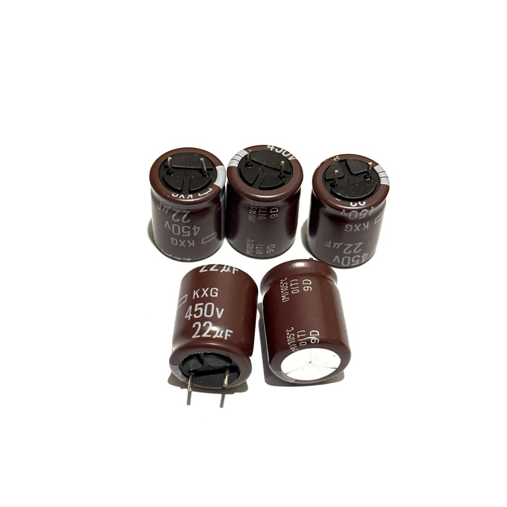 Capacitor ตัวเก็บประจุ KXG 22uF 450V 16*20MM 105C จำนวน1ชิ้น