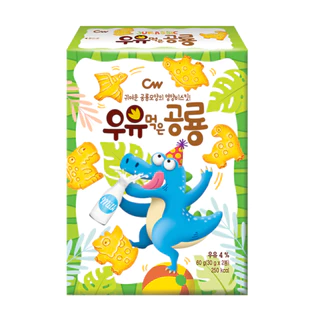 Cheongwoo Dinosaur Milk Snack 60g ขนมสแน็กรสนมเกาหลี 청우 우유먹은 공룡 스낵 60g Korean Snack Kids from korea