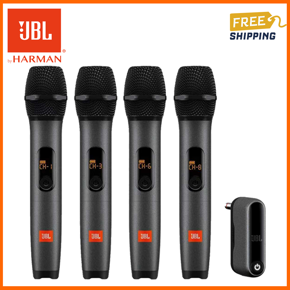 ไมโครโฟนไร้สาย JBL เจบีแอล พร้อมไมโครโฟนมือถือ 4 ตัว เหมาะสําหรับการชุมนุมและพูด