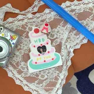 **ทักแชทขอโค้ด** การ์ดพับใส่รูปได้ Birthday cake Foldcard (ขายเฉพาะการ์ดเปล่า หากต้องการปริ้นท์รูป กดที่อีกตะกร้านะคะ)