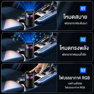COD🍃 เครื่องฟอกอากาศ เครื่องฟอกอากาศในรถยนต์ PM2.5 ไอออนลบ กำจัดกลิ่น ดับกลิ่น ควัน กลิ่น น้ำมันหอมระเหย รสชาติสุทธิ ฆ่
