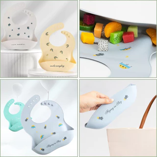 Muslin tree ของแท้ ผ้ากันเปื้อนซิลิโคน กันเปื้อนซิลิโคน ซิลิโคนกันเปื้อนสำหรับเด็ก คุณภาพดี