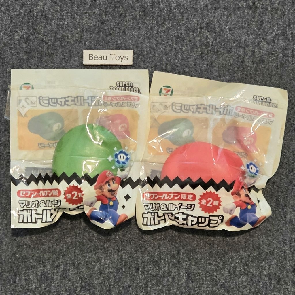 (ของแท้🇯🇵💯%)ฝาปิดครอบขวดน้ำ Super Mario Bottle Cap Mario & Luigi (มือ1) 🔴🟢