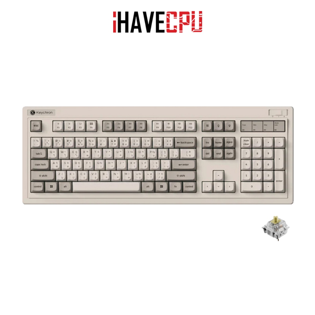 คีย์บอร์ด (keyboard) iHAVECPU KEYCHRON R6 WIRELESS (BANANA SILENT SWITCH) (RETRO) (EN/TH)
