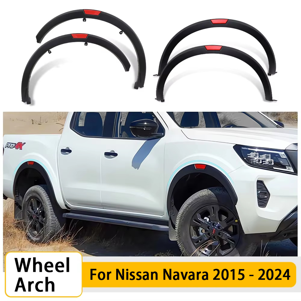 NP300 คิ้วล้อรถ ซุ้มล้อตกแต่ง สีดำ For Nissan NAVARA NP300 2016-2024