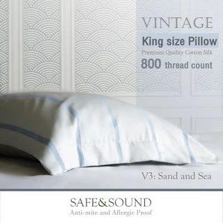 SAFE&SOUND ปลอกหมอน King size 24x36 นิ้ว/inch 550เส้นด้ายทอแน่นกันไรฝุ่น King Size Pillow Cases