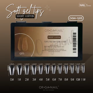 Soft Gel Tips Organail เล็บปลอมกล่องดำ กล่อง 552 ชิ้น 12 เบอร์