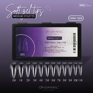 Soft Gel Tips Organail เล็บปลอมกล่องดำ กล่อง 552 ชิ้น 12 เบอร์