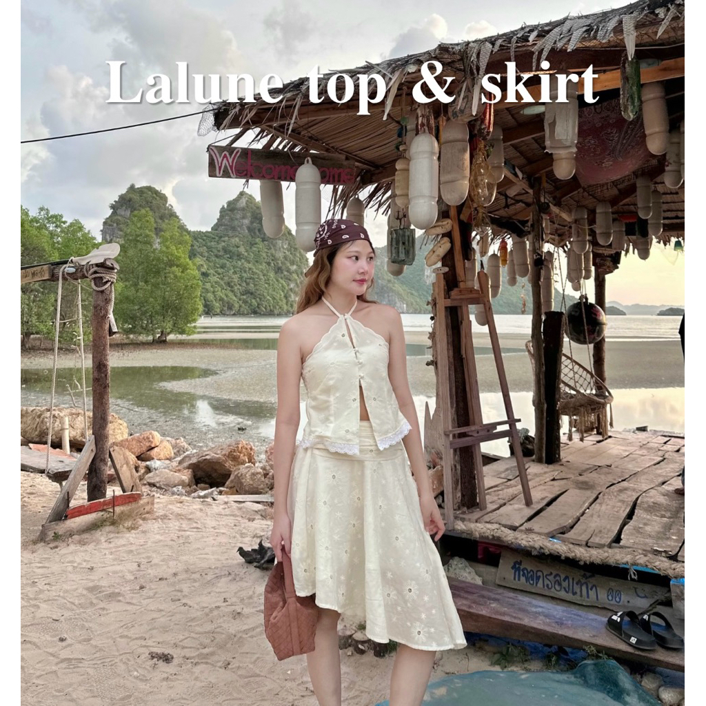 Lalune top / skirt (ขายแยกชิ้น) กระโปรงเฉียง