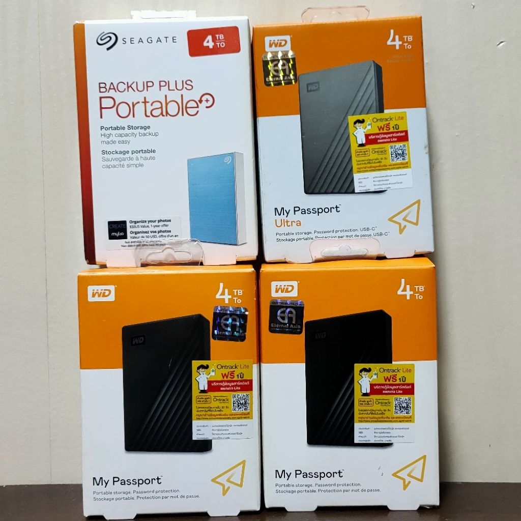 WD, Seagate External Harddisk 4TB ของแท้อดีตศูนย์ไทย มือสองสภาพสวย