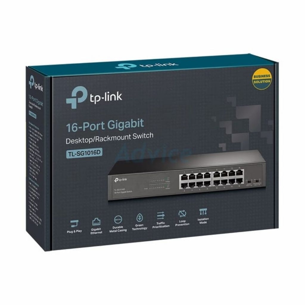 Gigabit Switching Hub 16 Port TP-LINK TL-SG1016D V12 (11")