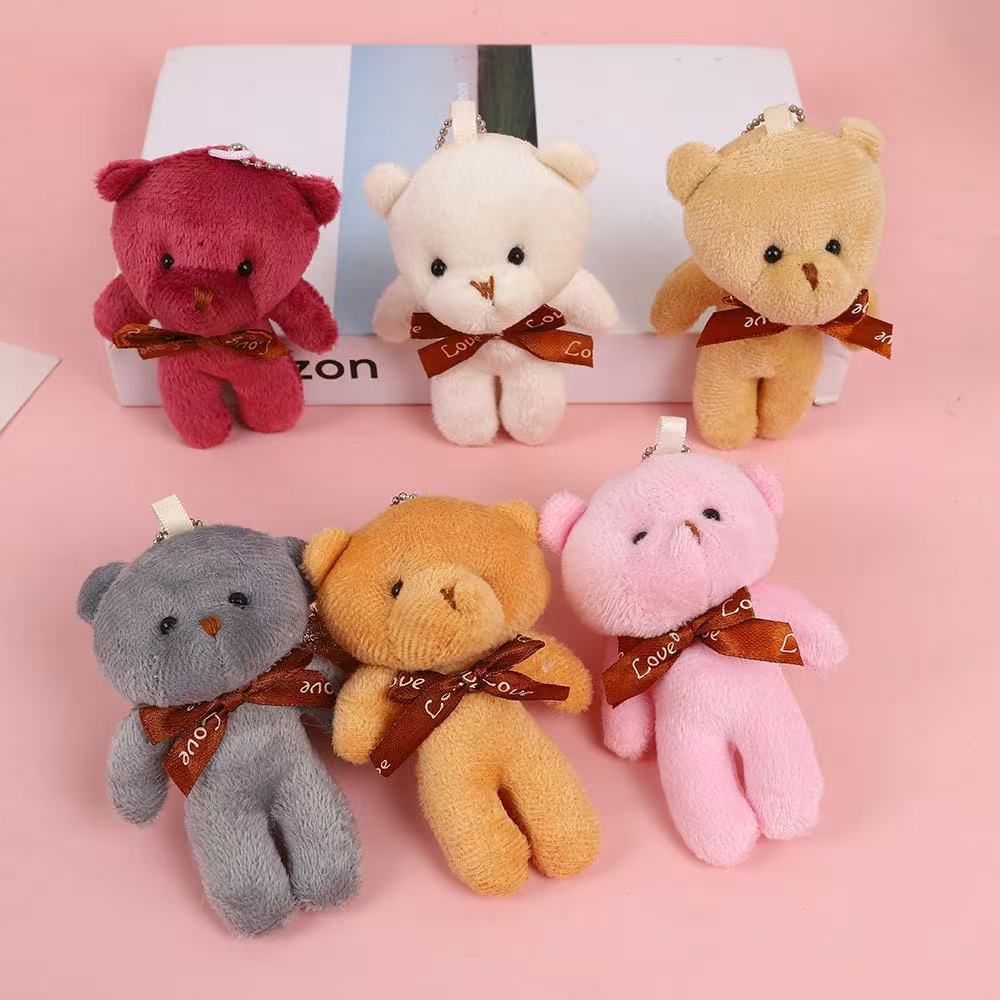 พวงกุญแจตุ๊กตาหมีเท็ดดี้ ผ้าคุณภาพดี ขนาด 11-12 ซม.Teddy Bear Keychain