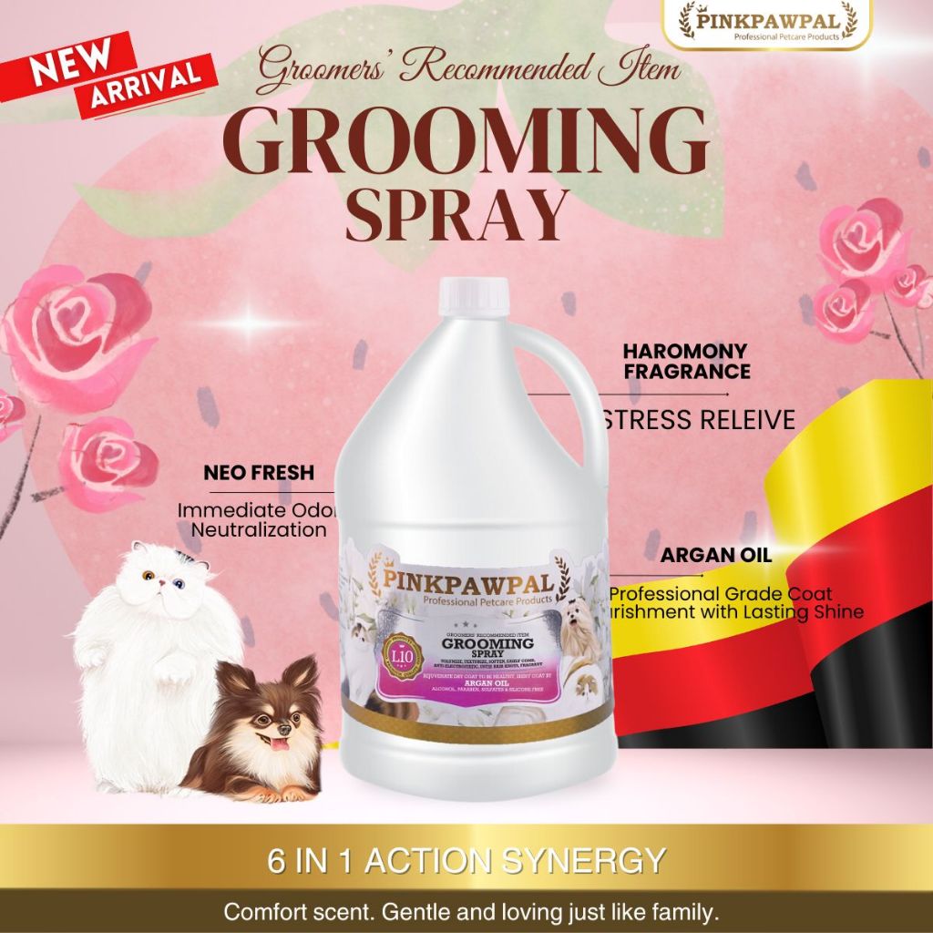 Pinkpawpal Official สเปรย์น้ำหอม ขนนุ่มลื่นบำรุงขน สุนัข แมว