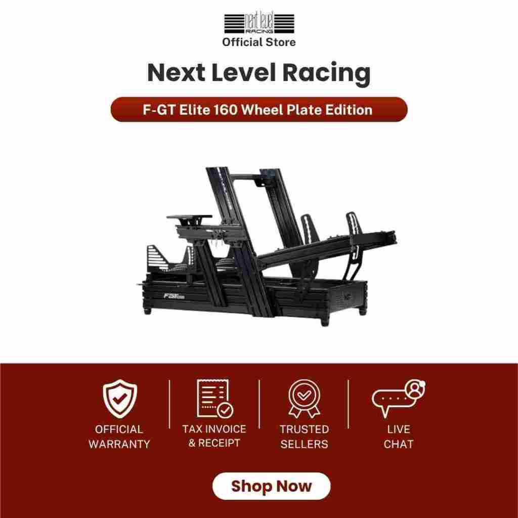 Next Level Racing F-GT Elite 160 Wheel Plate Edition Cockpit ซิมเรซซิ่งอลูมิเนียม รองรับ Direct Driv