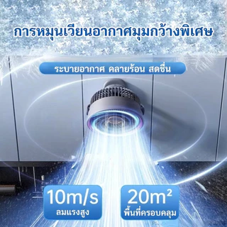 AIIJAA พัดลมหนีบโต๊ะ 3IN1 พัดลมพกพา หมุน180° แบต40000mAh ลมแรง 5ระดับ USB ชาร์จได้ มีจอ LED