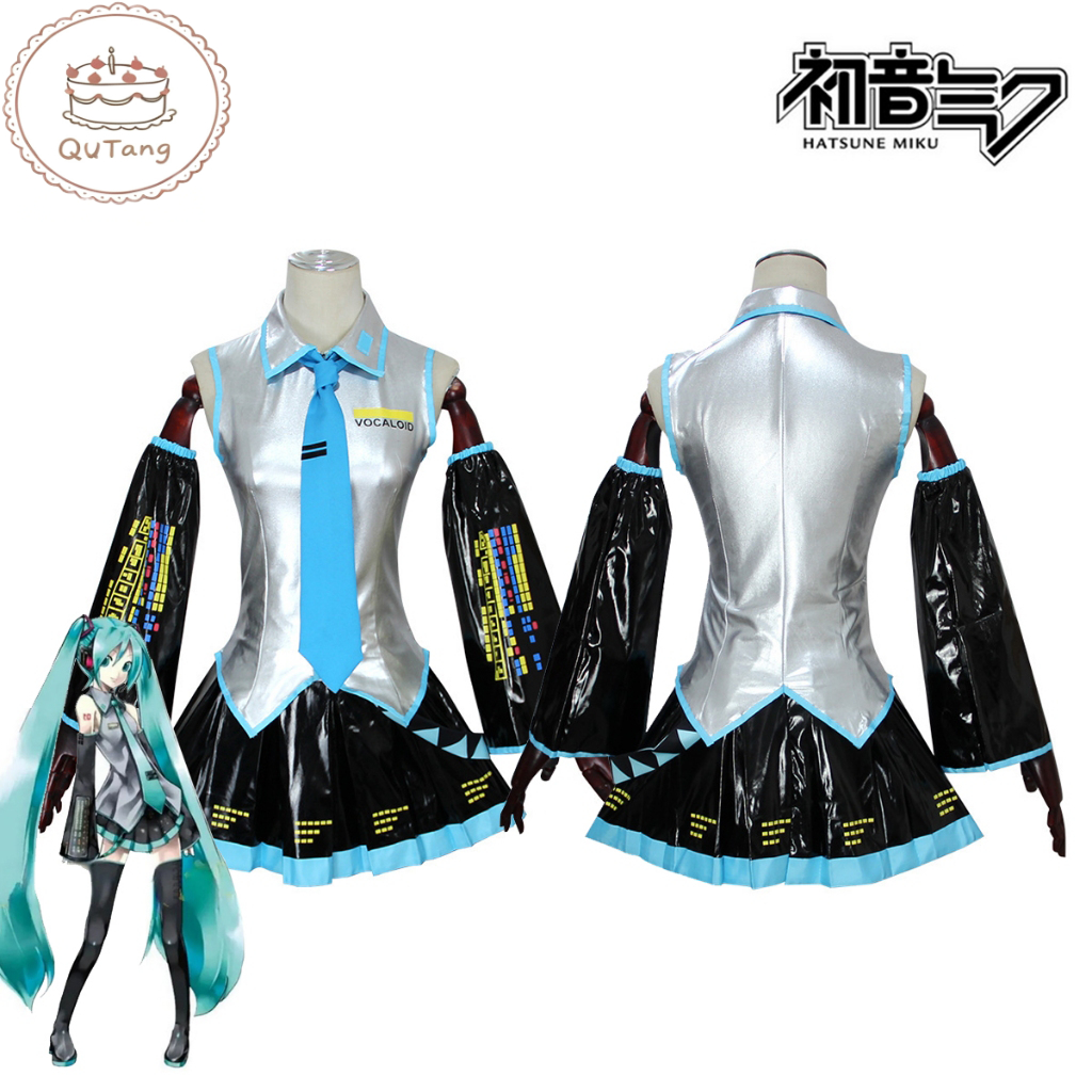 อุปกรณ์เสริมชุดอะนิเมะ Mikuชุดคอสเพลย์ ชุดมิดิ เริ่มต้นอนาคต Miku ฮาโลวีน คอสเพลย์