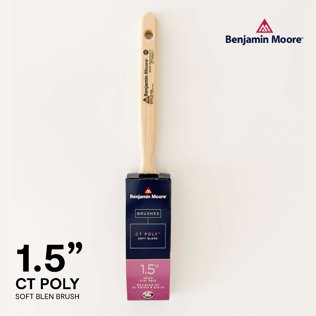 แปรงทาสีหัวตัดตรงเกรดพรีเมียม CT POLY SOFT BLEND FLAT SASH - 1.5"(U62215-017) เบนจามินมอร์ Benjamin Moore