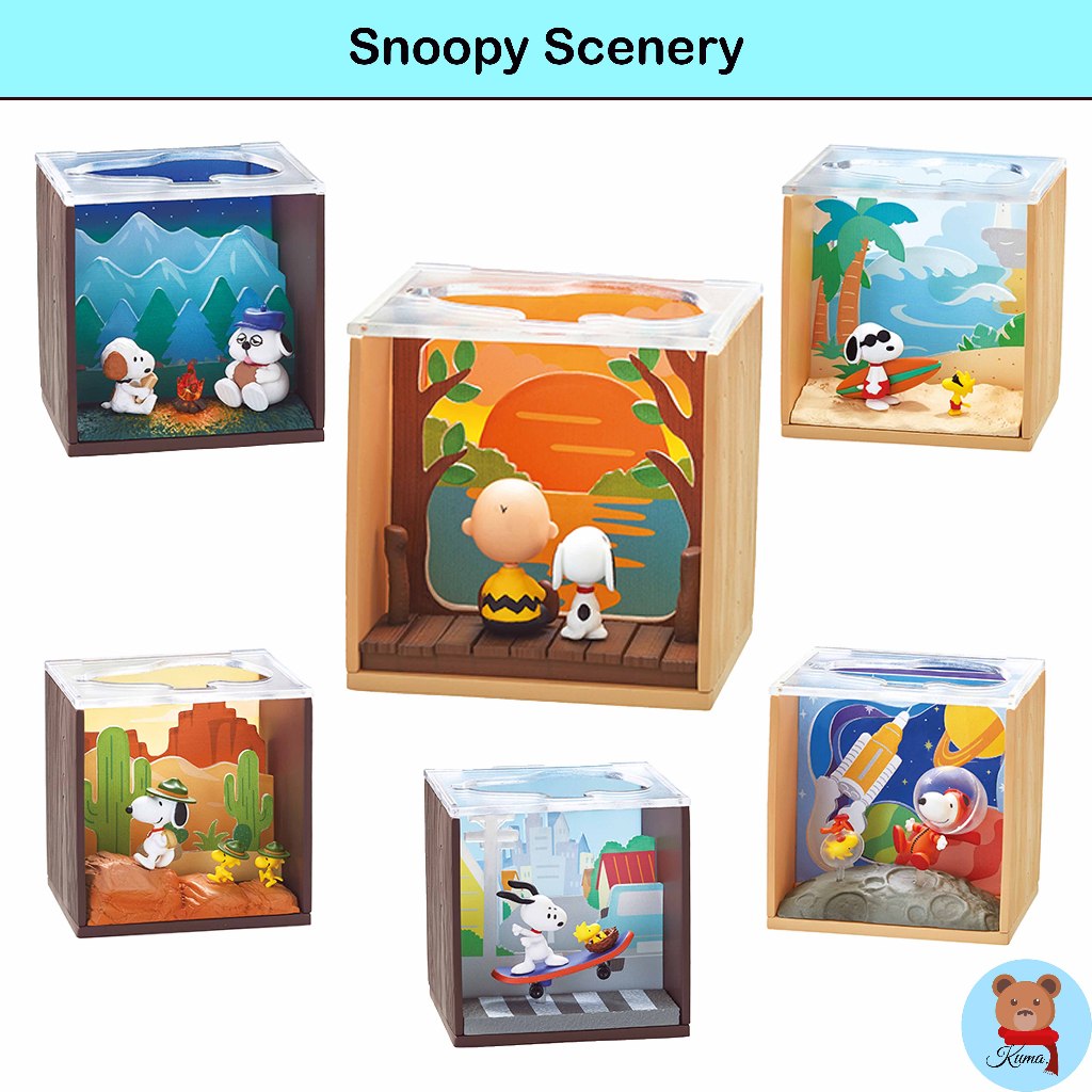 Re-ment SNOOPY Scenery Box 6 types รีเม้นท์ สนู้ปปี้ 6 แบบ
