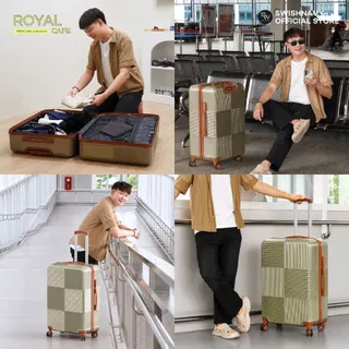SWISHNAVY กระเป๋าเดินทาง ล้อลาก รุ่น Royal cafe 7070 ขนาด 14 16 20 24 28 นิ้ว น้ำหนักเบา กันน้ำ