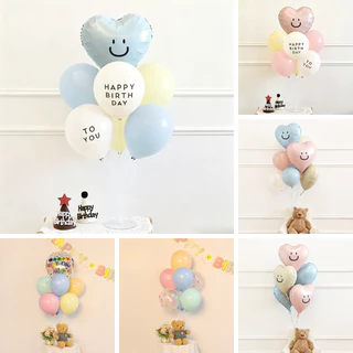 ลูกโป่งตั้งโต๊ะ (มี6แบบ) พร้อมฐานตั้ง (มีฐานลูกโป่ง+ลูกโป่ง) มีหลายขนาด สำหรับตั้งพื้น สำหรับตกแต่งปาร์ตี้ งานวันเกิด