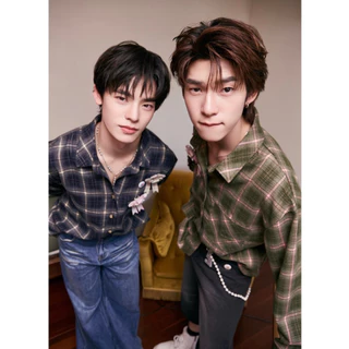 JARINYA (S-M) เสื้อเชิ้ตแขนยาวลายสก๊อต Unisex