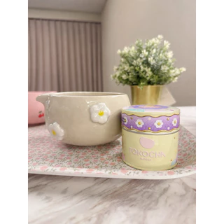 🌼🌸Daisy Matcha Bowl ถ้วยชงมัทฉะงานปั้นนูนดอกเดซี่ 450ml ใบใหญ่ชง Cold Whisk สะใจ