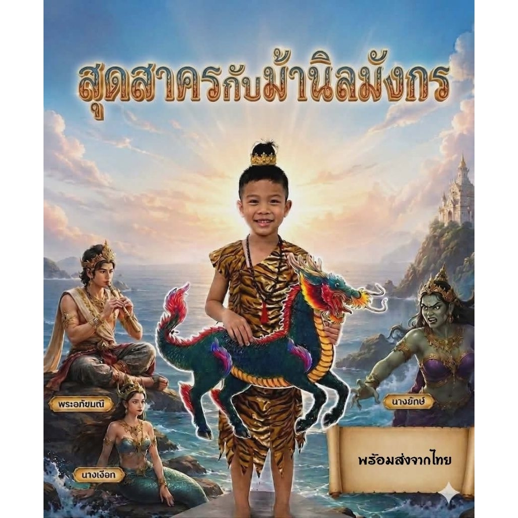 ชุดสุดสาคร ชุดฤาษี ชุดวันสุนทรภู่​ พร้อมส่งจากไทย